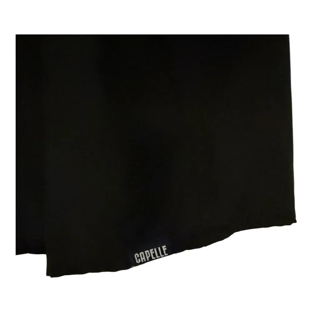CAPELLE Men's Miami IPANEMA button down Collar shirt in black short sleeve XXL